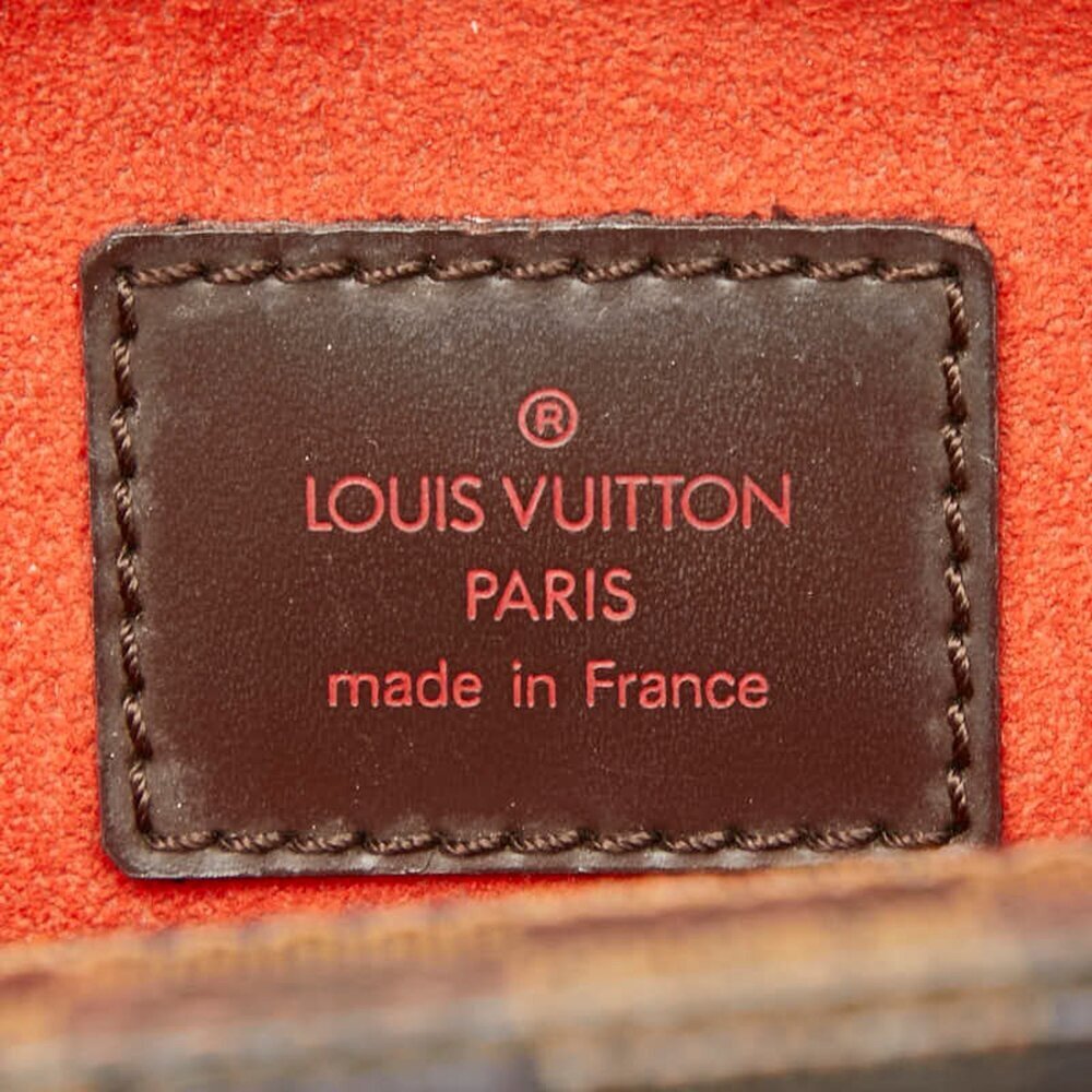 LOUIS VUITTON Authentic Brown Damier Leather Tote Bag - Picture 12 of 13